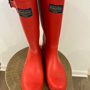Pendleton Womens Yakima Classic Tall Red Waterproof Rainboots 10